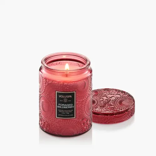 Mini Vela Pote Vidro 50h Foraged Wildberry