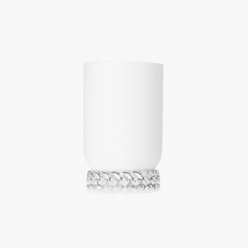 Vaso porcelana e base prata 19 Babylone