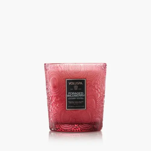 Vela Copo Vidro Classico 60h  Foraged Wildberry