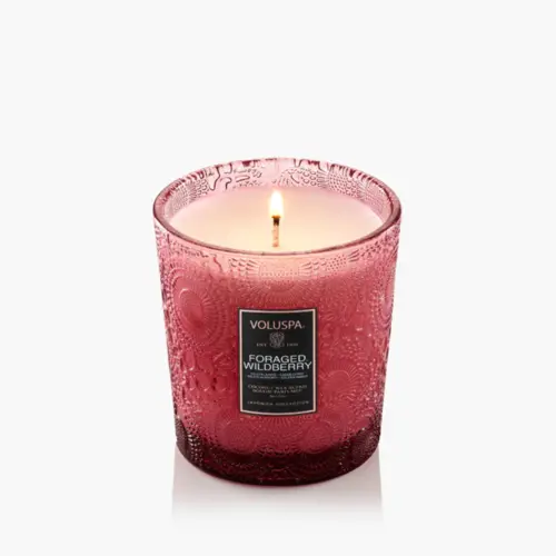 Vela Copo Vidro Classico 60h  Foraged Wildberry