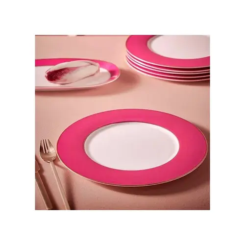 JOGO 2 PRATOS DE JANTAR ROSA PIP CHIQUE