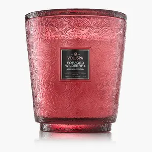 Vela Pote Vidro +250h 5 Pavios Foraged Wildberry