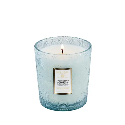 Vela Copo Vidro Classico 60h California Summers