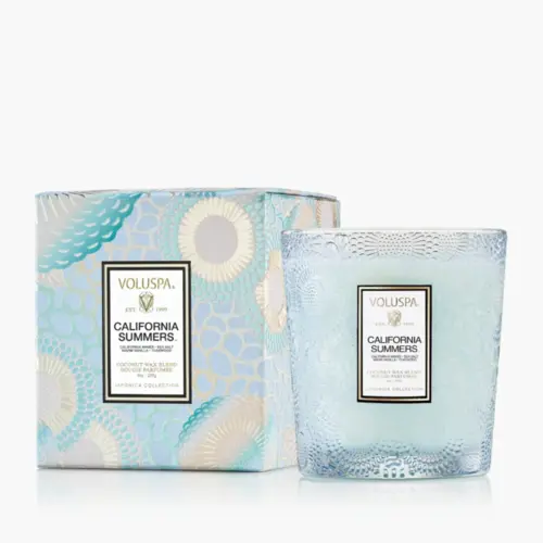 Vela Copo Vidro Classico 60h California Summers