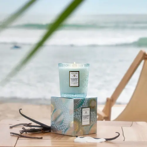 Vela Copo Vidro Classico 60h California Summers