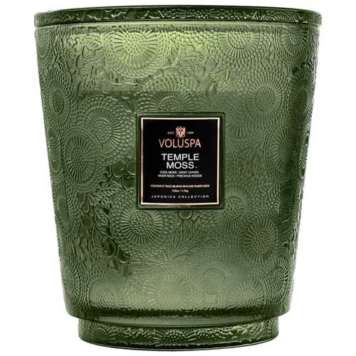 VELA POTE VIDRO 5 PAVIOS TEMPLE MOSS