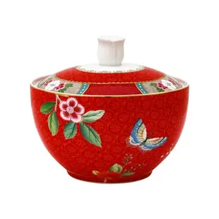 Açucareiro Blushing Birds Vermelho Pip Studio