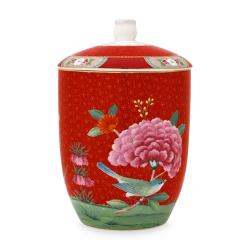 Pote de Mantimentos Blushing Birds Vermelho Pip Studio