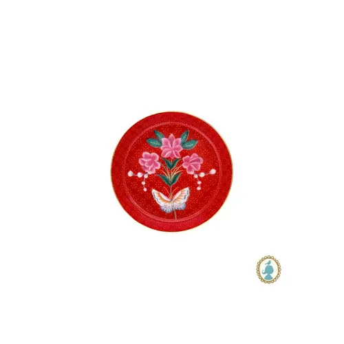 Kit 2 Mini Pratos Blushing Birds Vermelho Pip Studio