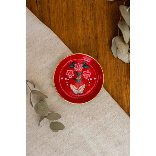 Kit 2 Mini Pratos Blushing Birds Vermelho Pip Studio