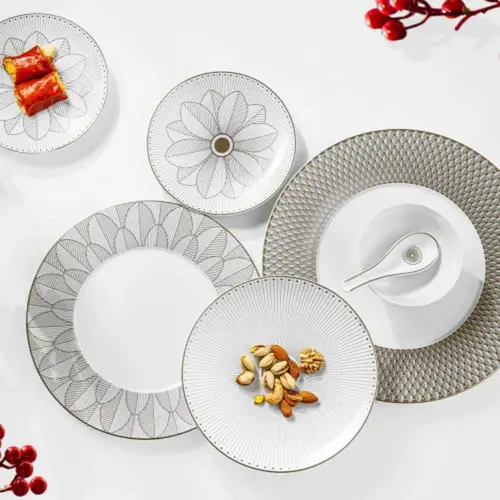 CONJUNTO 2 PRATOS RASO MALMAISON IMPERIAL PRATA