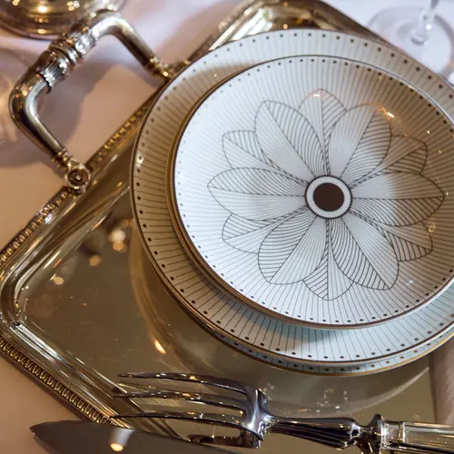 CONJUNTO 2 PRATOS PÃO MALMAISON IMPERIAL PRATA