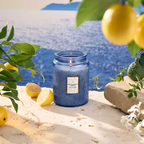 VELA POTE VIDRO G MEDITERRANEAN LEMON