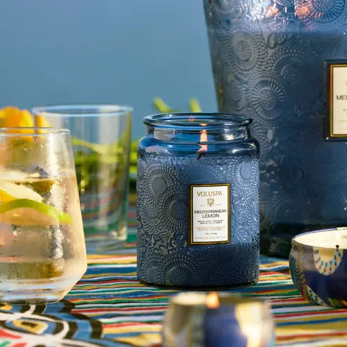 VELA POTE VIDRO G MEDITERRANEAN LEMON