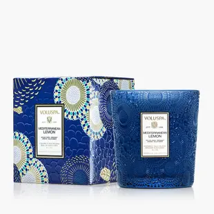 VELA COPO VIDRO CLÁSSICO MEDITERRANEAN LEMON