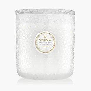 VELA POTE VIDRO 5 PAVIOS MOUNTAIN LAVENDER E CHAMOMILE