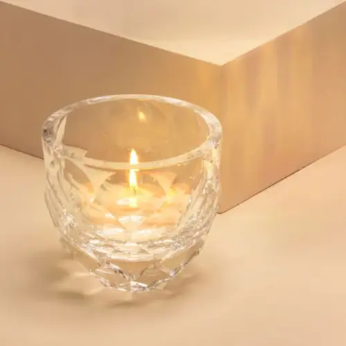 Kit 2 Porta Velas de Cristal Strauss 250ml