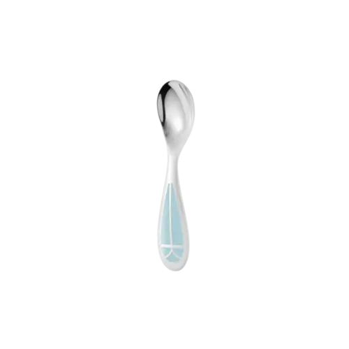 COLHER DE BEBÊ PRATA AZUL TALISMAN CHRISTOFLE