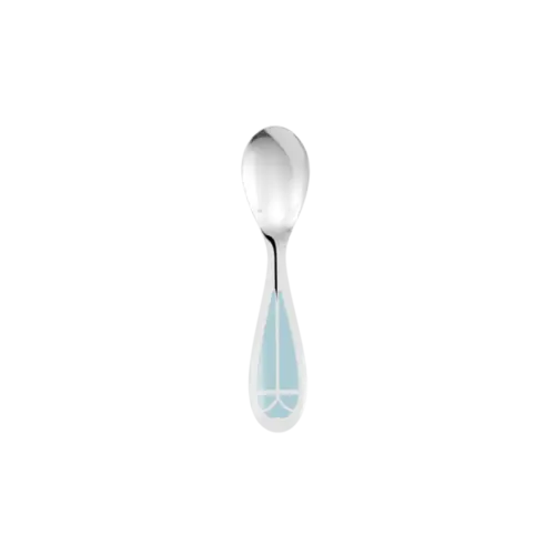 COLHER DE BEBÊ PRATA AZUL TALISMAN CHRISTOFLE