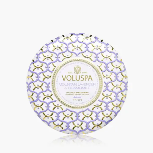 Vela Lata 3 Pavios 60h Mountain Lavender e Chamomile