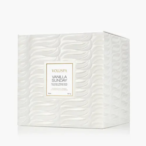 Vela Vaso Pedestal 3 Pavios Vanilla Sunday