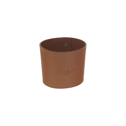 Pulseira de Couro Cor Conhaque Para Copo de Café Objets Miroir Christofle