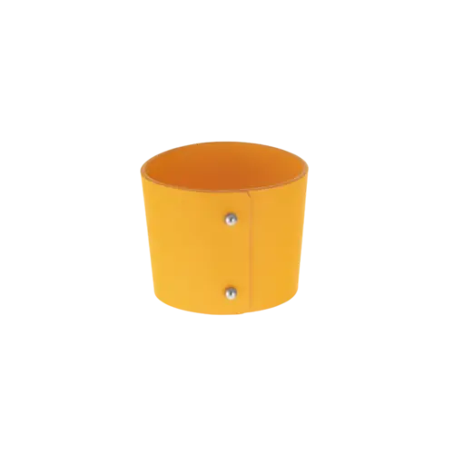 Pulseira de Couro Amarela Para Copo de Café Objets Miroir Christofle