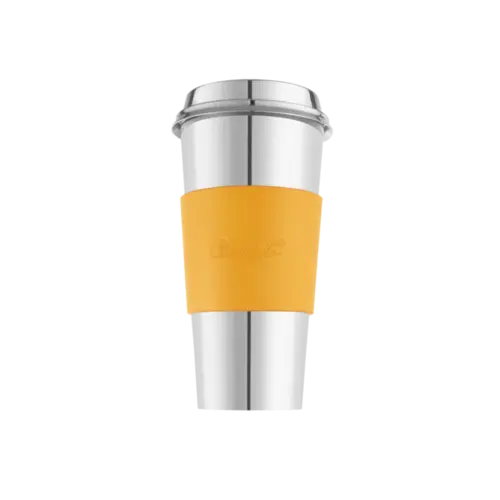 Pulseira de Couro Amarela Para Copo de Café Objets Miroir Christofle