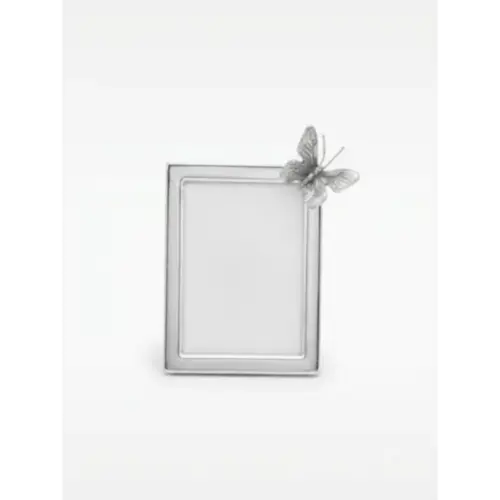 Porta-Retrato em Prata Borboleta Tamanho M